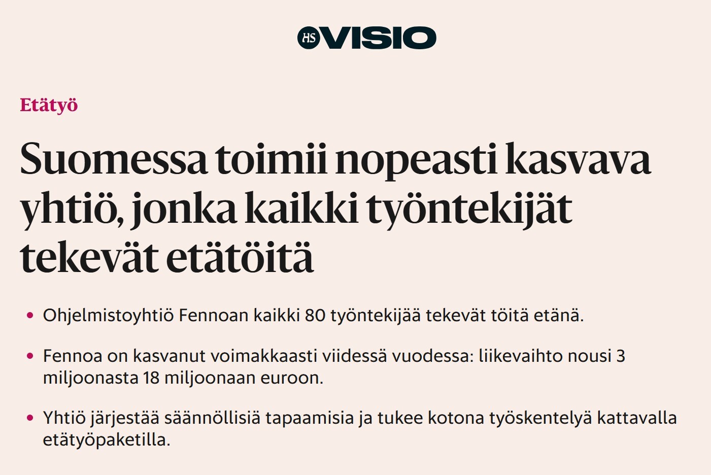 Fennoa HS Visio