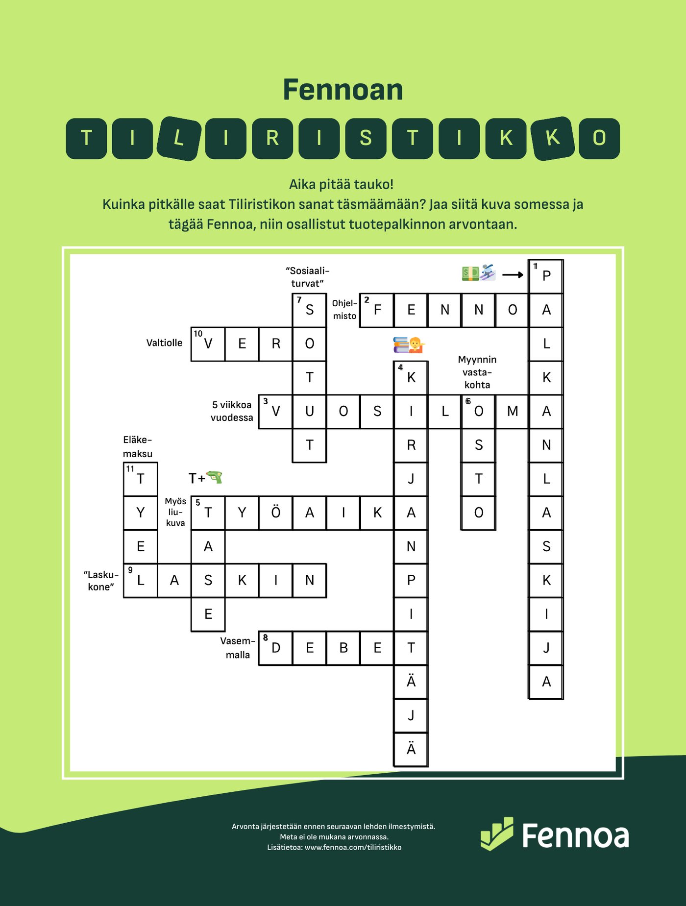 Fennoan tiliristikko Tilisanomat 5_25 (218 x 288 mm)
