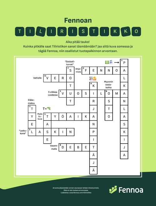 Fennoan tiliristikko Tilisanomat 5_25 (218 x 288 mm)